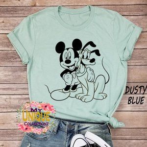 Mickey Mouse and Pluto Shirt, Cute Disney Shirts